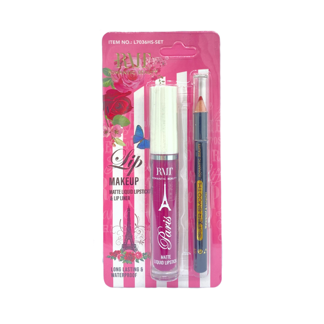 Paris Lip Kit Liquid Matte Lipstick and Lip Liner